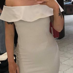 Babaton Bone off the shoulder dress